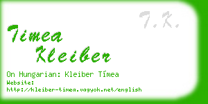 timea kleiber business card